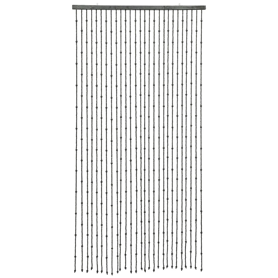 Natural Wood Black Door Curtain Beads, Front Door Decor Doorway Beads Curtains - Image 3 of 4