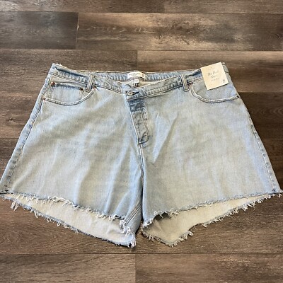 Abercrombie Fitch Curve Love High Rise Dad Shorts Size 36/22