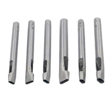 6 Sizes Leather Oval Hole Punch Belt Hollow Punching Cutting Cutter Tool Kit