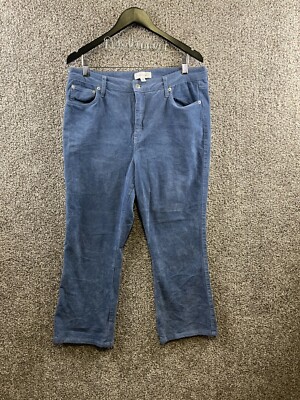 Popsugar Woman's Size 16 Bootcut Light Blue Cords Corduroy Pants Stretch 