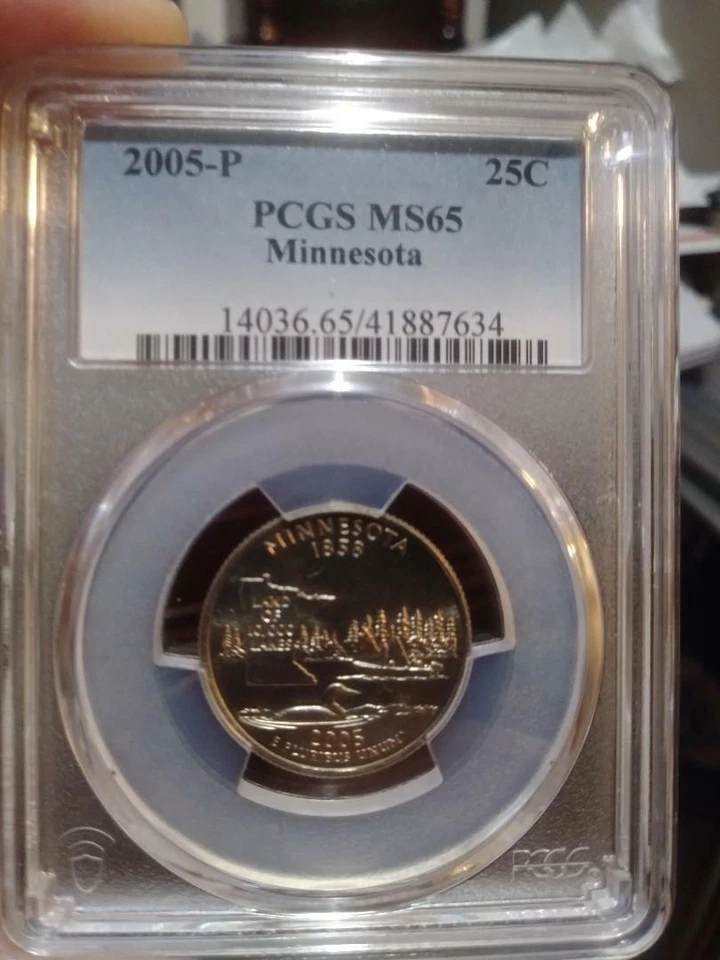 mint errors 2005 P MINNESOTA one extra stick & two fishes caught NO GLASS NEEDED - Image 3 of 3