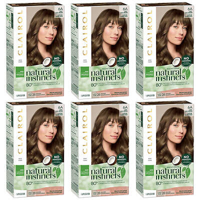6-New Natural Instincts Clairol Non-Permanent Hair Color - 6A Light Cool Brown