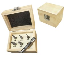 HSS 2 Flute End Mill Set High Speed Steel Center Cut Milling 6PC 1/8-1/2''