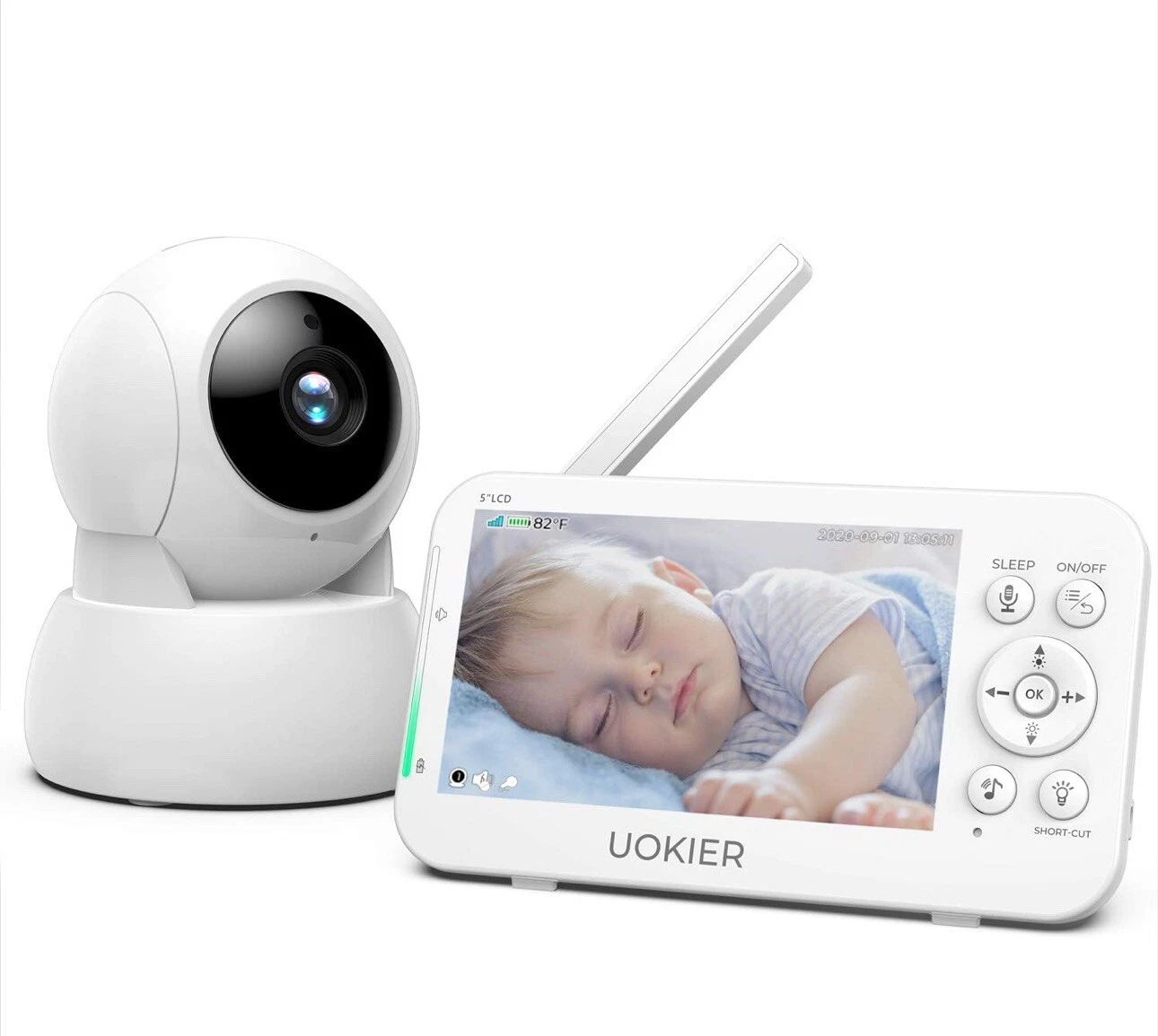 Camera Monitor 2.4Ghz Baby Monitor with Night Vision 5 inch HD Display
