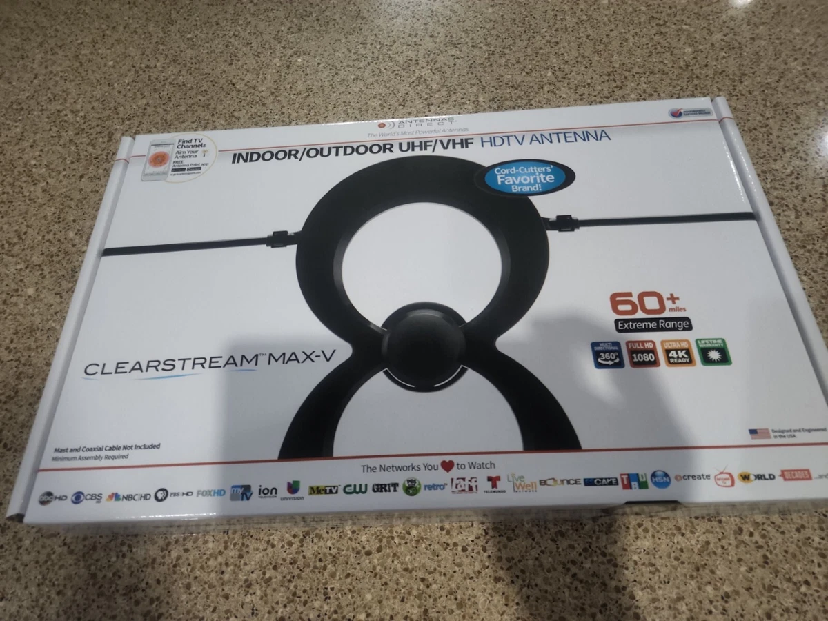 ANTENNAS DIRECT CLEARSTREAM MAX-V INDOOROUTDOOR HDTV ANTENNA C2MVB  817848012016 | eBay