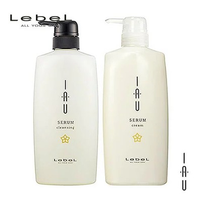 Lebel IAU Serum Cleansing Shampoo 600mL & Cream Treatment 600g Set