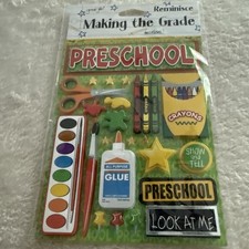 Scrapbooking Crafts Stickers 3D School PRESCHOOL