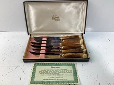 Sheffield Knives Genuine Stag/Antler Handle England Stainless Steel Set of 6