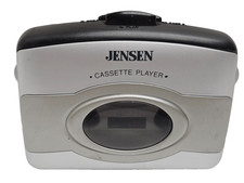 Jensen SC-6 Cassette Player Portable with Bass Boost Silver Used
