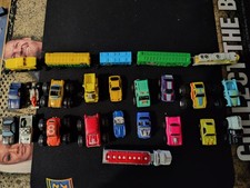 Lot of 20 Vintage Micro Machines Toys Vehicles,cars, Construction,Trucks,Trains