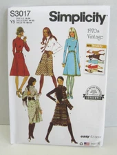 Simplicity 1970s Vintage Easy Dress & Scarf Pattern #3017 Misses' 18-26 Uncut