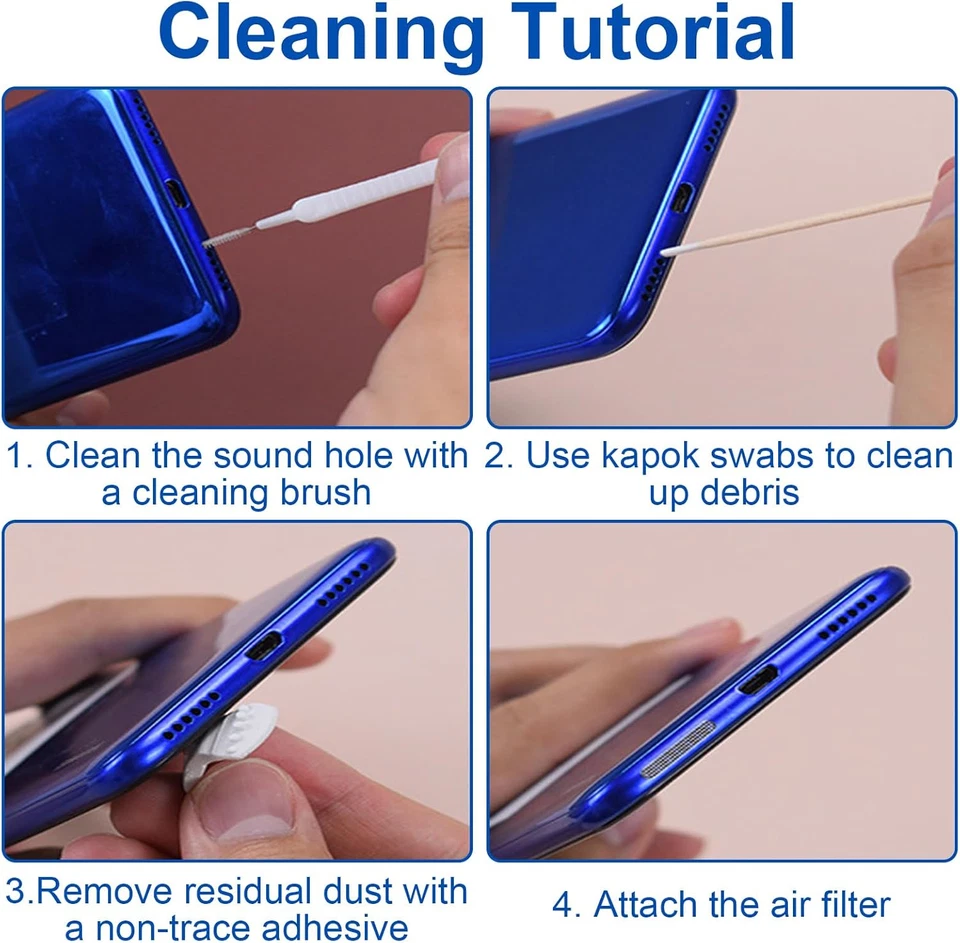 20-teilig Handy Staubschutz & Reinigungsset, Staubschutz-Stöpsel & Lautsprechern - Bild 3 von 4