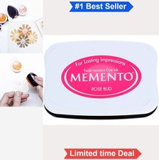 Full Size Fade Resistant Dye Ink Pad Rose Bud Pink Water Based Archival Stamp