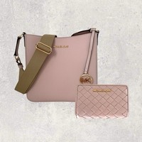 Michael Kors MK Tasche Crossbody Portemonnaie Jet Set Travel Rosa Rose Gold NEU