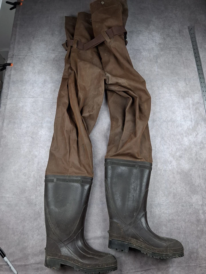 Lacrosse Hip Waders Brown Waterproof Rubber Hunting Fishing Men Medium Made US - Image 2 of 3