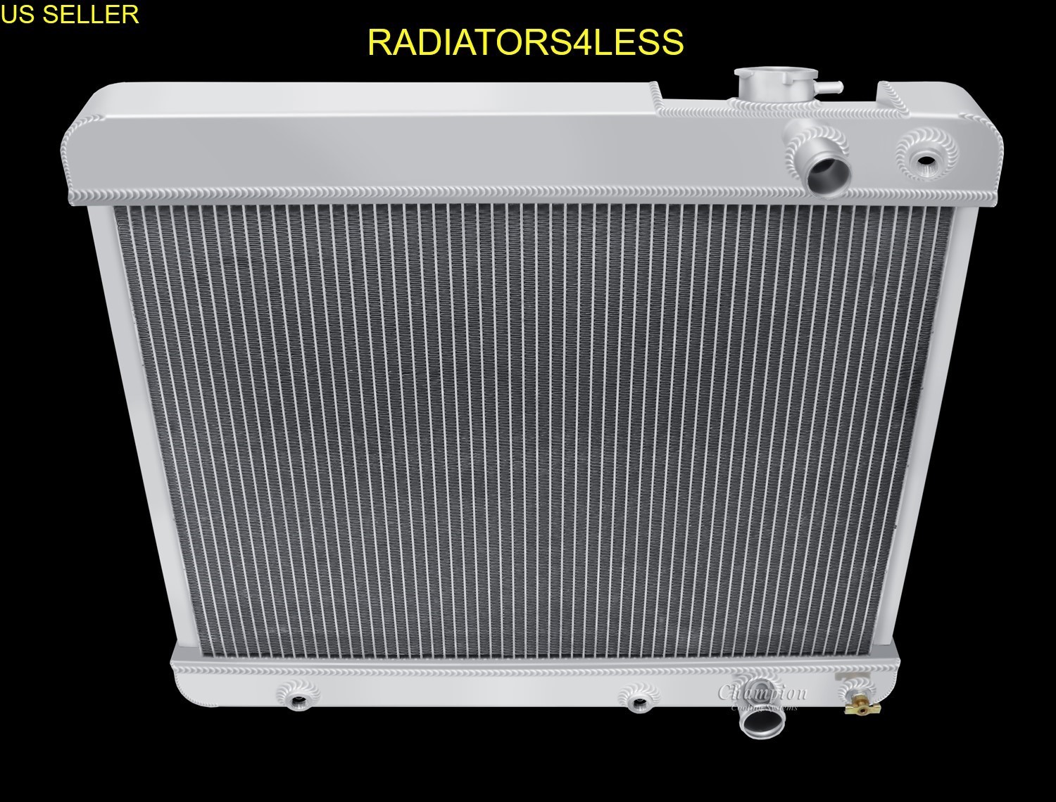 CHAMPION 3 ROW ALUMINUM RADIATOR 63 64 65 66 CHEVY TRUCK C10 C20 LS ENGINE SWAP