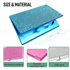 1Pcs Business Organizer Bling Name Card Box Office Cardcase New Cards Display