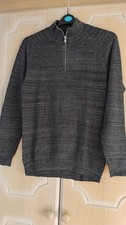 Boys/Teens'  Next Jumper/Sweatshirt Grey 1/4 zip up Size Small 15-16years 