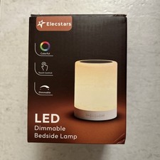 Elecstars Touch Bedside Lamp with Bluetooth Speaker - Dimmable Multi-Color Light