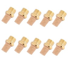 10Pcs Brass Pneumatic Silencer Exhaust Muffler Thread Noise Control