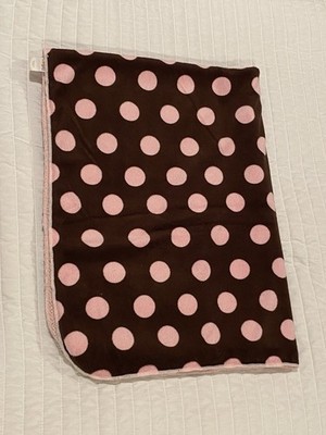 Circo Target Brown Pink Sherpa Polka Dot Dots Baby Blanket 29x38 