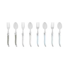 Laguiole 8 Piece Dessert & Cocktail Set – Dessert Utensils Set w/Mother of th...