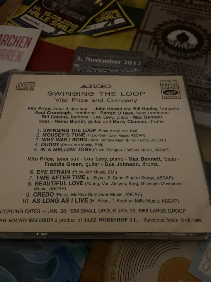 Swimmingpool the Loop-Vito Price and Company CD in NM; Fresh Sound Rec. - Jazz - Bild 4 von 4