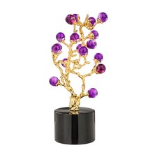 Amethyst Crystal Tree Ornament Glossy for Entryway, Reception Area
