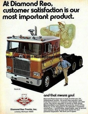 Diamond Reo Truck Sales Brochure Photograph Print 8.5x11''