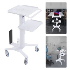 Mobile Computer Cart Medical Rolling PC Stand Desk Workstation Wheel Adjustable