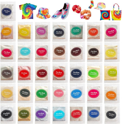 36 Colors Tie Dye Powder Kit for Fabric DIY Rainbow Party Arts & Crafts