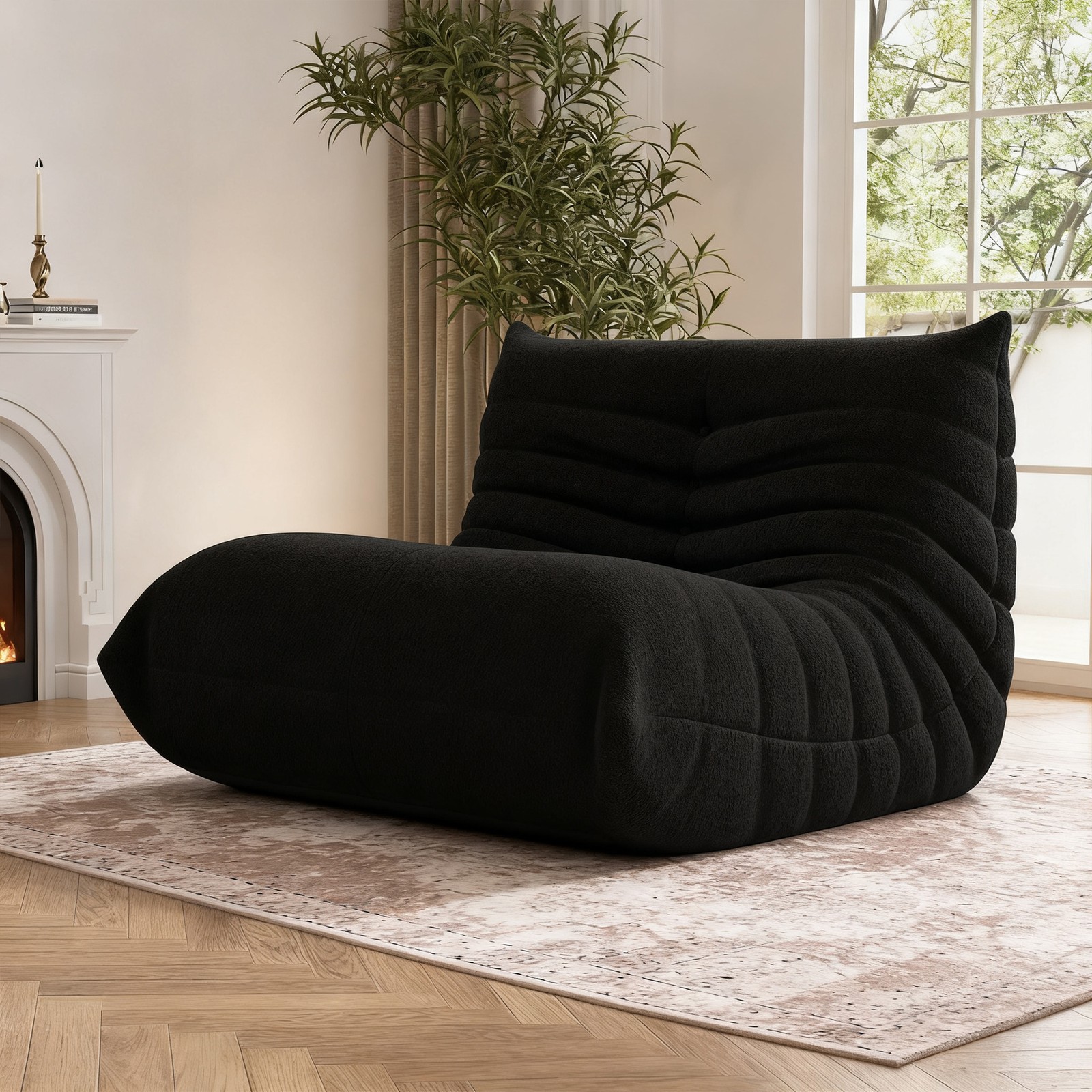 Large Bean Bag Chair Togo Sofa Memory Sponge Filling Bean Bag Couch Ergonomic