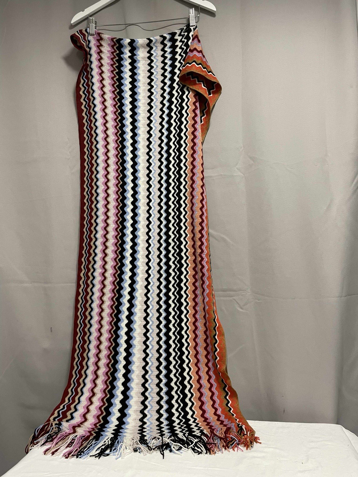 Missoni Brown Multicoloured ZigZag Pattern Scarf - image 1