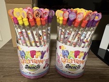 2 Happy Birthday Smencils Cylinders: Gourmet Scented Pencils, 100 count total