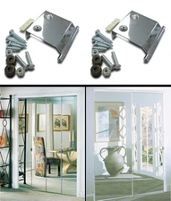 Dunbarton Heavy Duty Replacement Closet Mirror Door Chrome Handles w/ Hardware