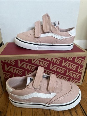 New Vans Brooklyn Ls V Toddler Girls Shoes Size 9 T Canvas Sepia Rose