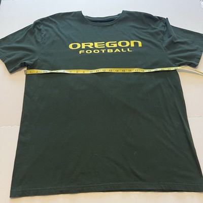 Oregon Football Tshirt Size Xxl Dark Green With Yellow Lettering (B3) 