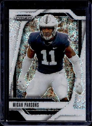 2025 Panini Prizm Draft Picks Football White Sparkle Micah Parsons #191