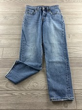 Levis 501 Women's Jeans Size 25X26 Blue Denim High Rise Button Fly Cotton