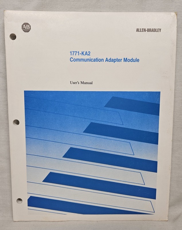 ALLEN BRADLEY PLC 1771-KA2 ADAPTER MODULE USER's MANUAL