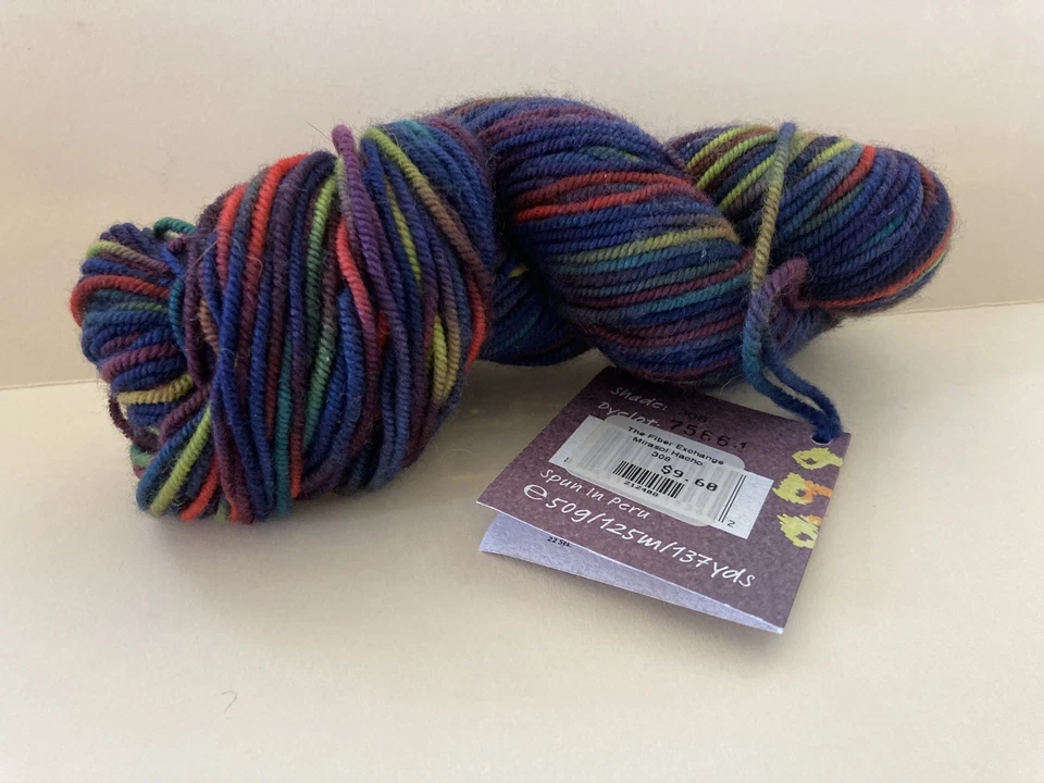 Mirasol Hacho Hank 100% Hand Dyed Merino Wool 50gm/137 yds Multi-Color - Image 3 of 3