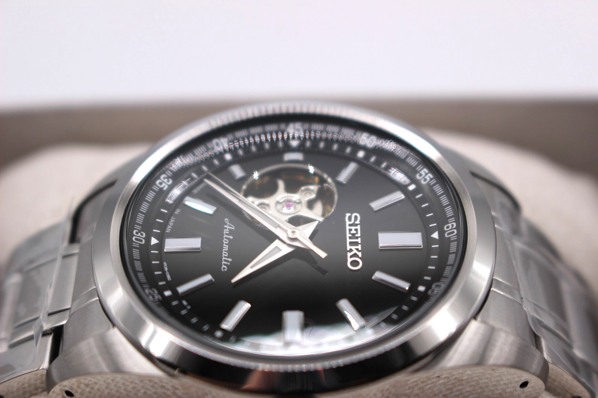 SEIKO SCVE053 Black Dial Automatic Mechanical Skeleton Watch Made