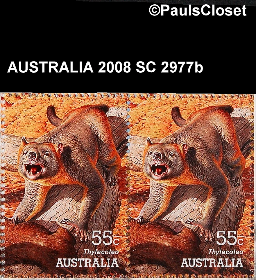 AUSTRALIA 2008 SC 2980e MEGAFAUNA 55¢ (12) $1.10 (6) MNH OG VERY FINE - Image 4 of 4