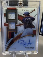 2022 Immaculate Riley Adams Rookie Auto Triple Patch /99 Nationals RC