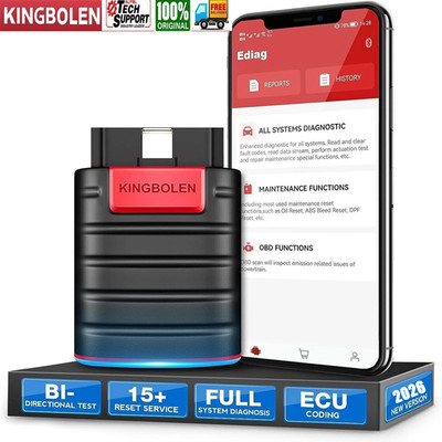 2026 KINGBOLEN Ediag OBD2 Diagnosegerät KFZ BT Scanner All System Aktiver Test