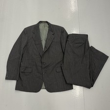 Vintage 60s Regal Grey Striped Wool 2-Piece Suit 1960s True Vintage
