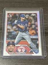 2023 Topps Chrome Bubba Thompson Refractor Rookie Card RC #58 Texas Rangers. rookie card picture