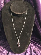 Pewter Feather Charm Necklace!