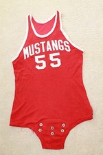 1950s Vintage Mustangs Game Used #55 Durene College Basketball Jersey -- SMU?