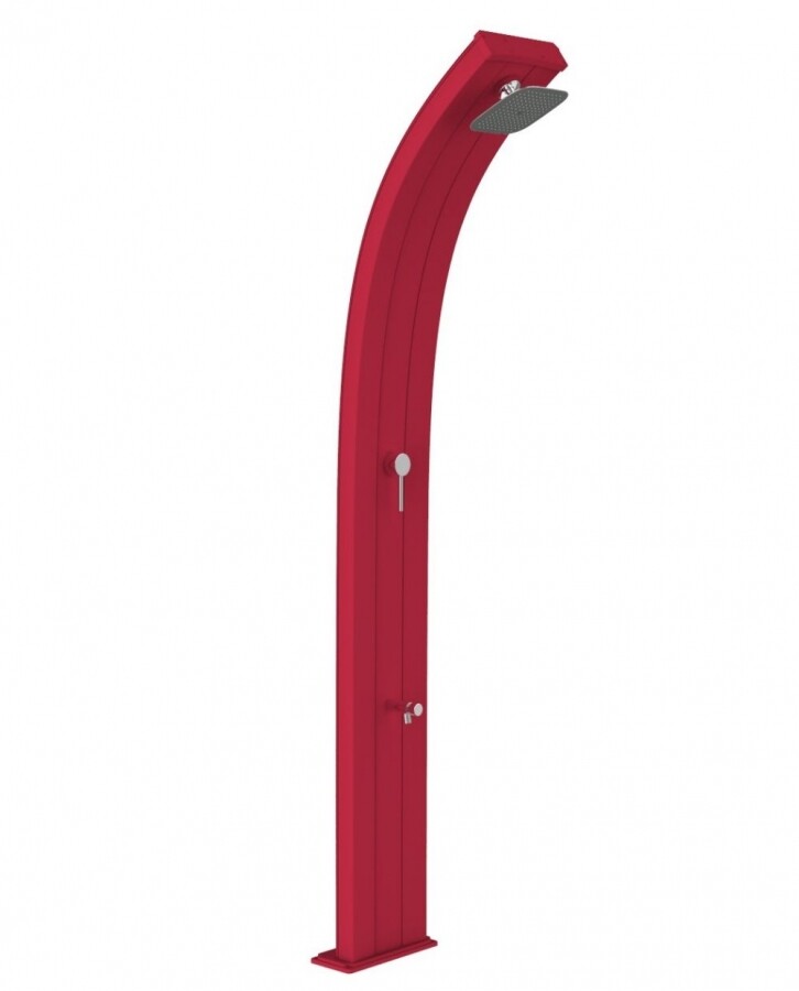 Doccia Arkema Dada Alluminio 40 Lt Colore Rosso Con Lavapiedi - Uso Interno, Est